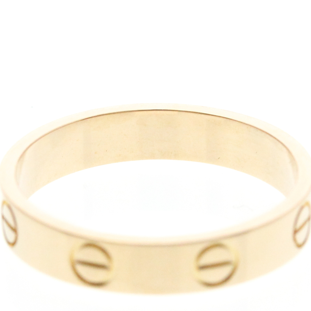 Cartier Mini Love Ring Pink Gold (18K) Fashion No Stone Band Ring Pink Gold - Picture 7 of 9
